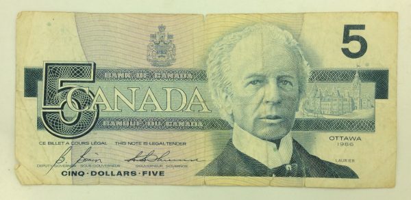 Canada 5 Dollars 1986 GPR0162394 GB986