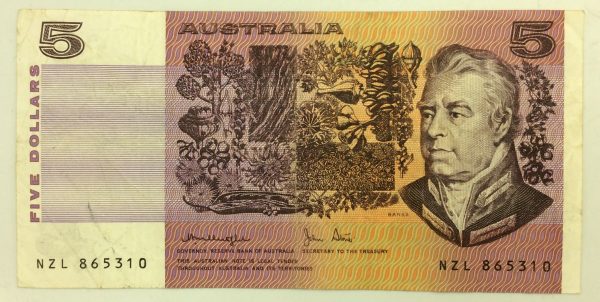 Australia 5 Dollars 1974 NZL865310 GB1007 - Image 2