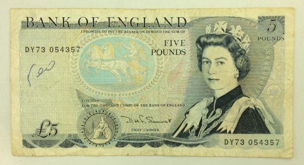 England 5 Pounds 1971 DY73054357 GB1017