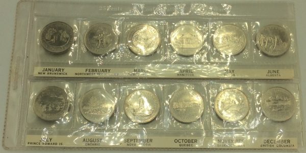 Confederation 125years 12 X 25 Cents Canada 1992