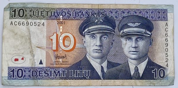 Lithuania 10 Litu 2001 PGB64