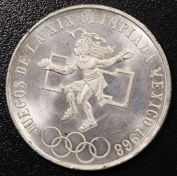 Mexico 25 Pesos 1968 Silver Coin GC746