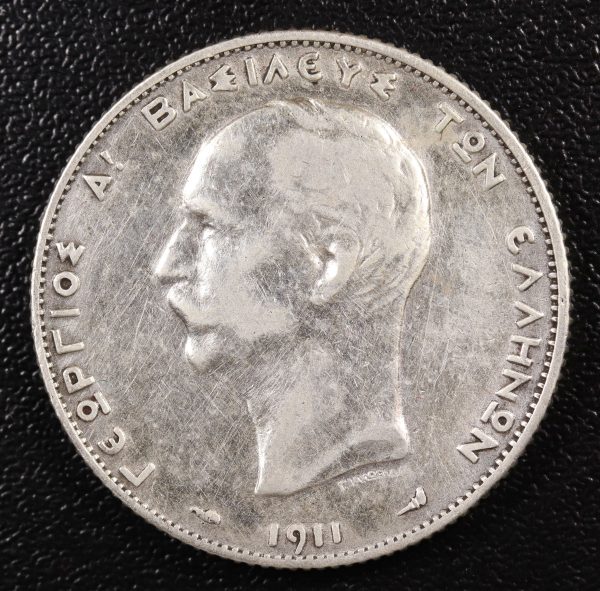 Greece 2 Drachmai 1911 Silver Coin GC753