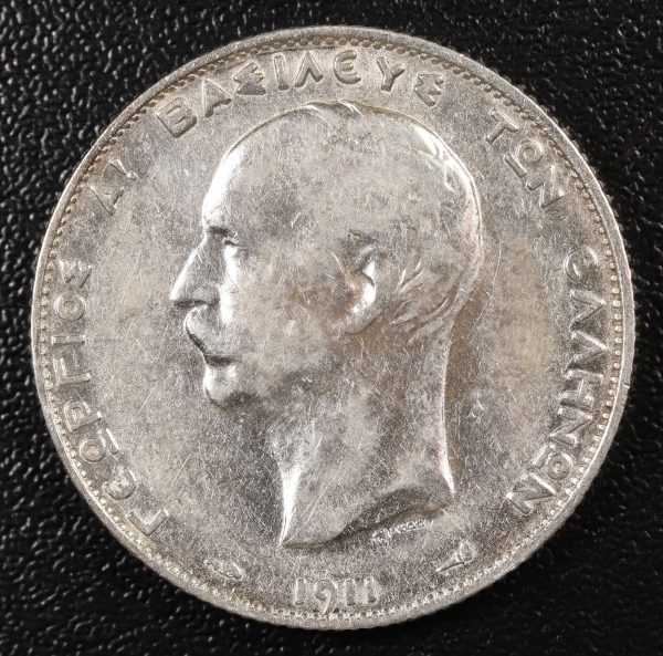 Greece 2 Drachmai 1911 Silver Coin GC754