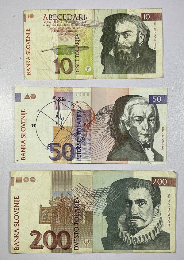 Lot 3 banknotes Slovenia PGB67