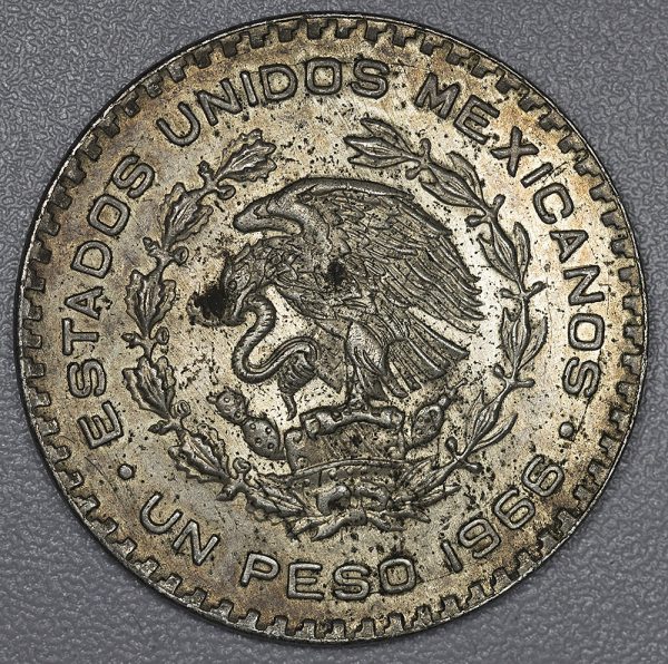 Mexico 1 Peso 1966 Jose Maria Morelos .100 Coin Silver PGC412 - Image 2