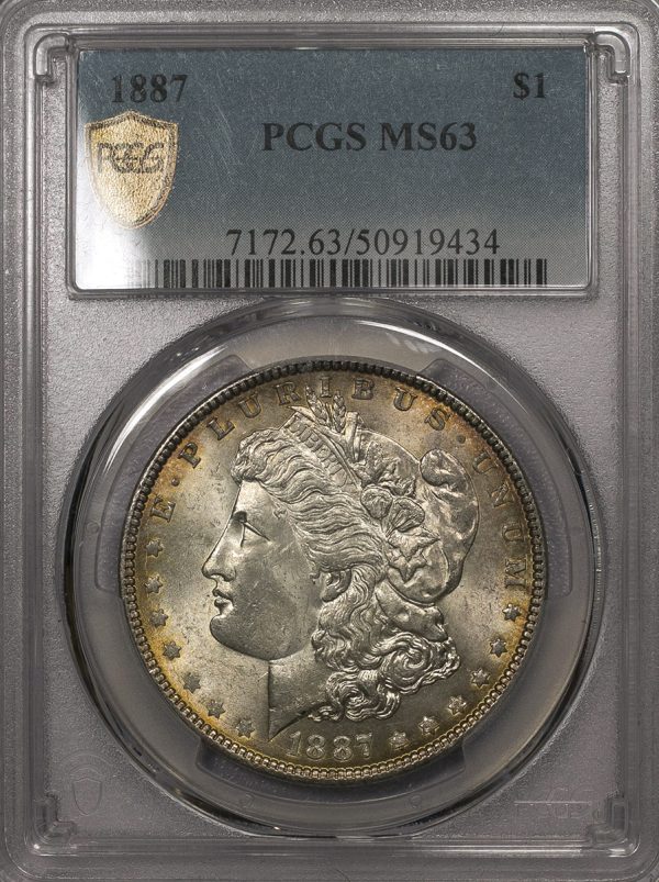 USA Morgan Dollar 1887 (PCGSMS63) Super Patina-Luster PGC435