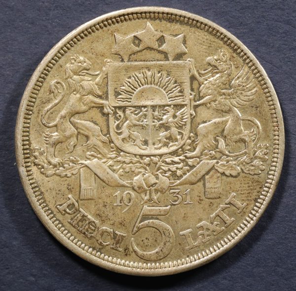 Latvia 5 Lati 1931 Silver Coin GC815 - Image 2