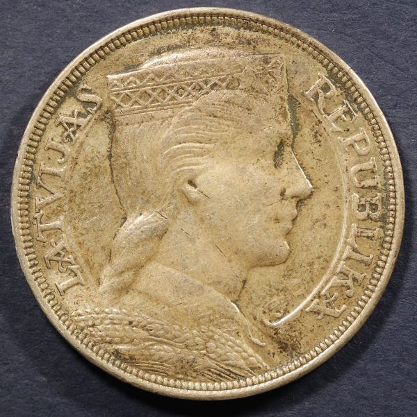 Latvia 5 Lati 1931 Silver Coin GC815