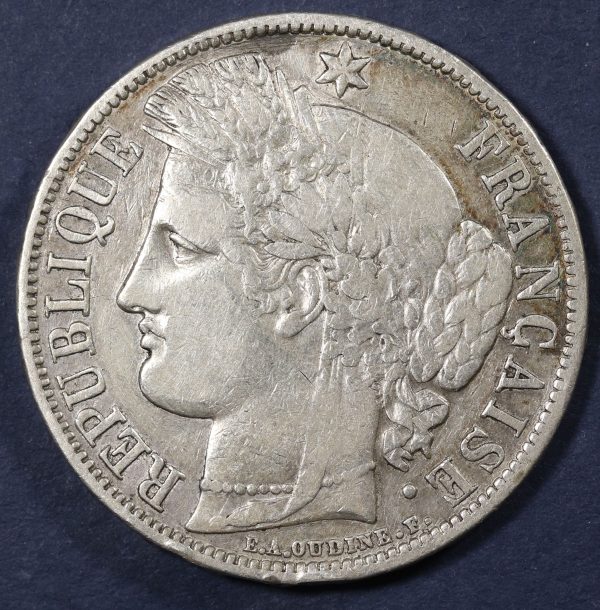 France 5 Francs 1870 Silver Coin GC810