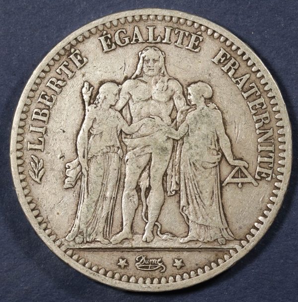France 5 Francs 1873 Silver Coin GC809