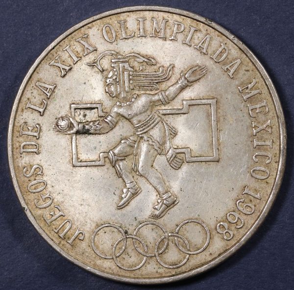 Mexico 25 Pesos 1968 Silver Coin GC806