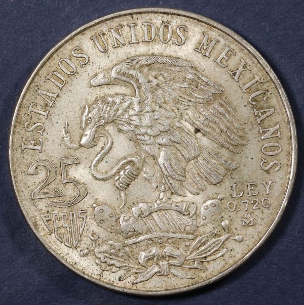 Mexico 25 Pesos 1968 Silver Coin GC806 - Image 2