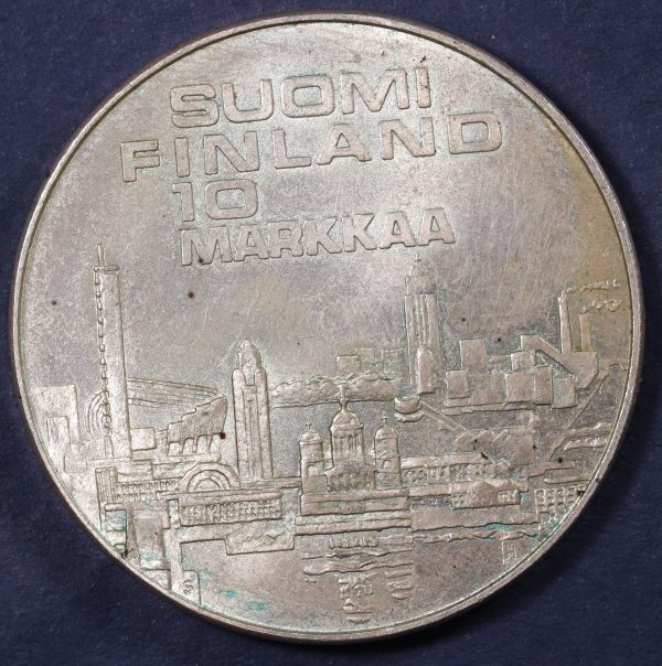 Finland 10 Markkaa 1971 Silver Coin GC800