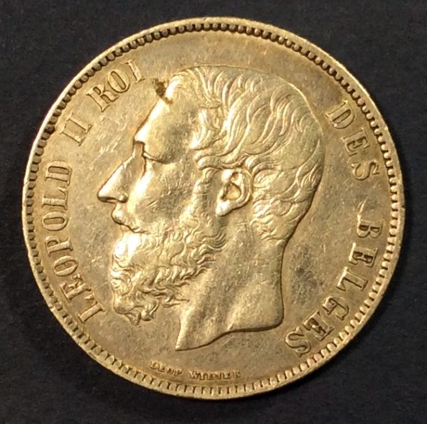 Belgium 5 Francs 1868 Silver Coin GC807