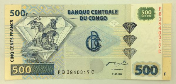 Congo 500 Francs 2002 PB3840317C GB1046