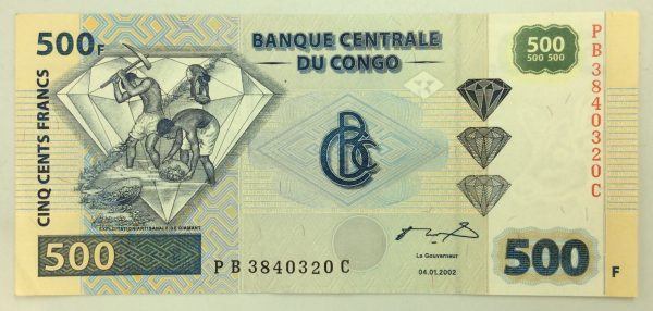 Congo 500 Francs 2002 PB3840320C GB1049