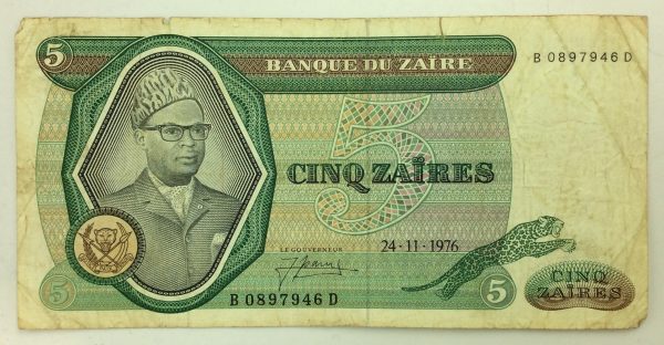 Congo 5 Zaires 1976 GB1050