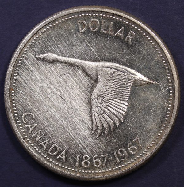 Canada 1 Dollar 1967 Silver Coin GC821 - Image 2
