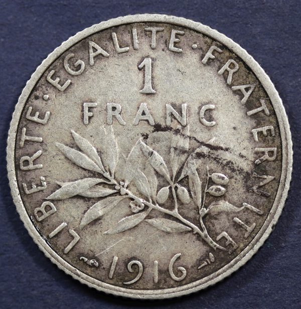Switzerland 1 Franc 1916 Silver Coin GC824 - Image 2