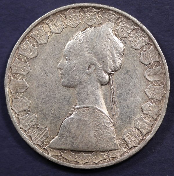 Italy 500 Lira 1958 Silver Coin GC827