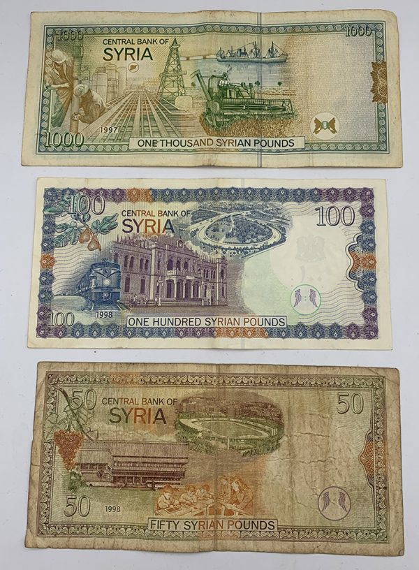 Lot 3 banknotes SYRIA (1997-1998) PGB68 - Image 2