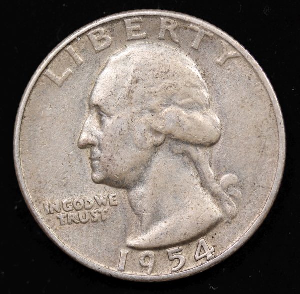 SILVER QUARTER 1954 GC906