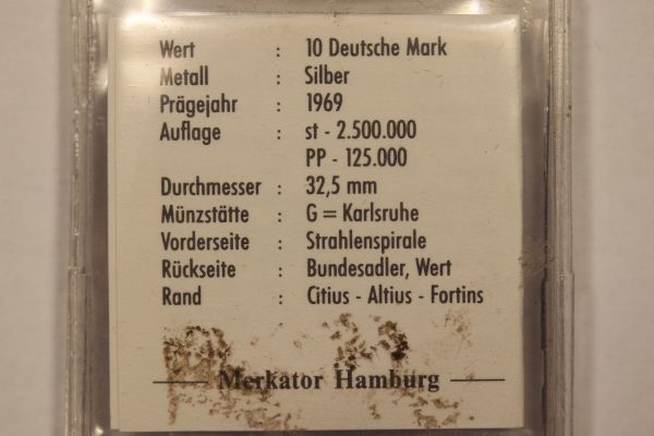 Germany 10 Mark 1972 Χαρτι Silver Coin GC887 - Image 3