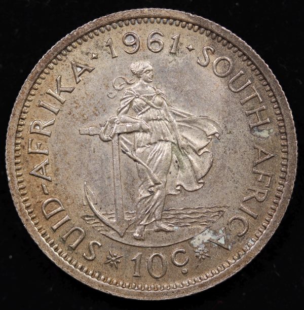 10 CENTS 1961 SILVER SOUTH AFRICA GC921 - Image 2