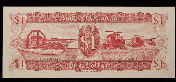 ONE DOLLAR GUYANA UNC N0962784 GB1087 - Image 2