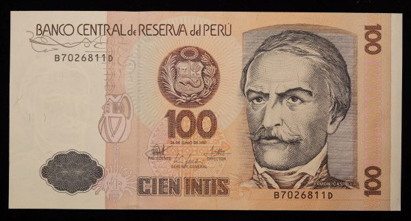 100 INTIS 1987 PERU No7026811D GB1086