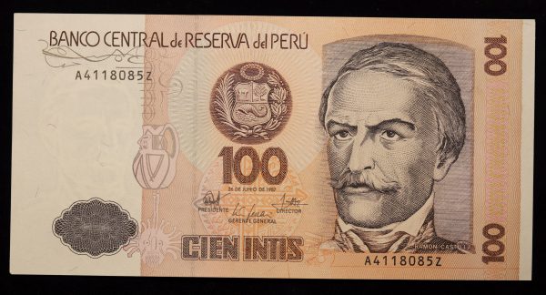 100 INTIS 1987 PERU No4118085z GB1085