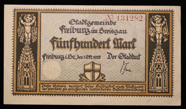 500 MARK 1922 FREIBURG No131282 GB1080 - Image 2