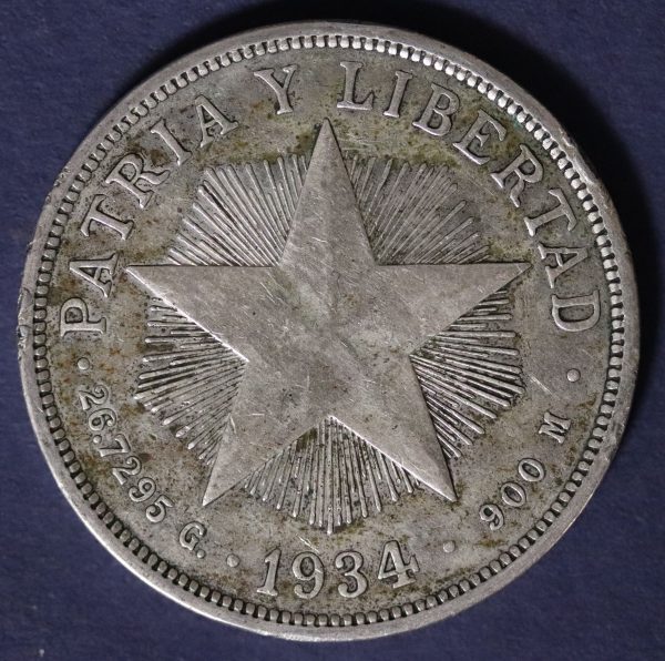 Cuba 5 Pesos 1934 GC833