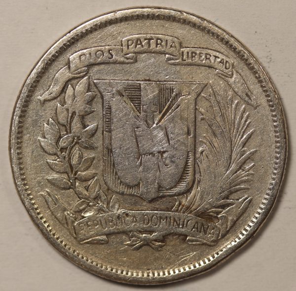 Dominican Republic 10 Centaros 1947 Silver Coin GC843 - Image 2