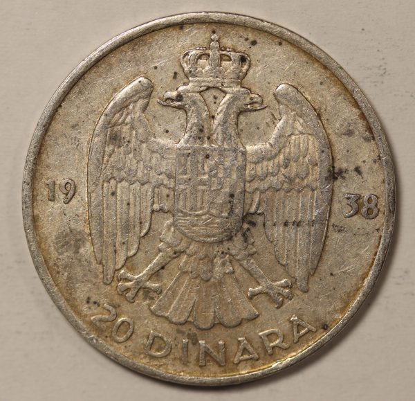 Yugoslavia 50 Dinaria 1938 Silver Coin GC844 - Image 2
