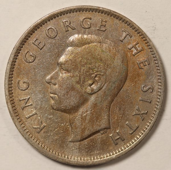 New Zealand 1 Florin 1949 Silver Coin GC845