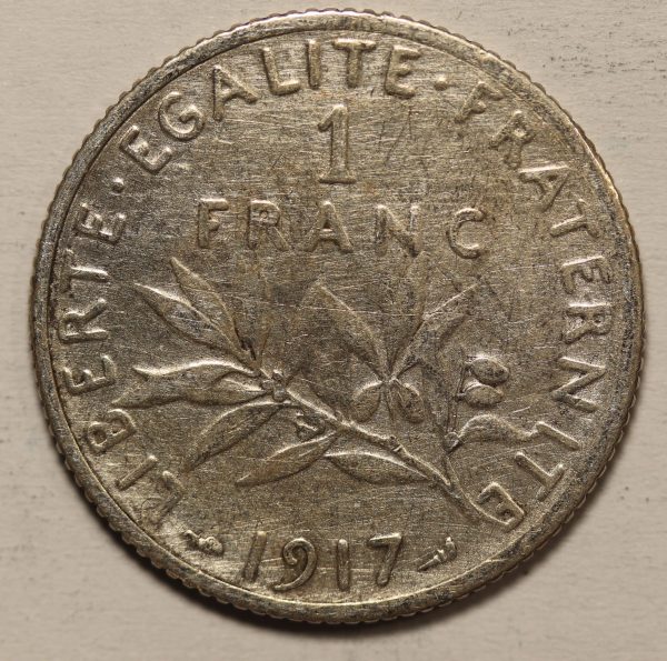 France 1 Franc 1916 Silver Coin GC847
