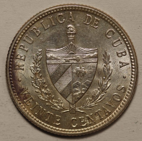 Cuba 20 Centavos 1949 Silver Coin GC857 - Image 2