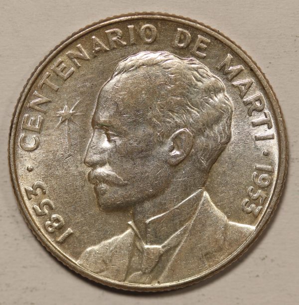 Cuba 25 Centavos 1953 Silver Coin GC859
