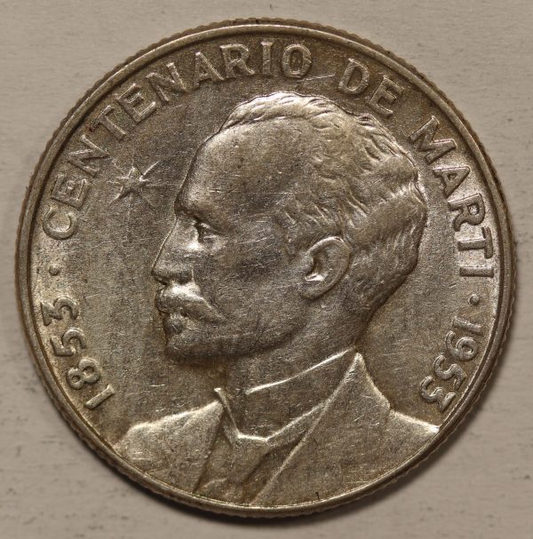 Cuba 25 Centavos 1953 Silver Coin GC863