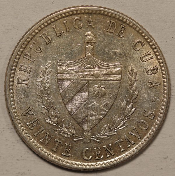 Cuba 20 Centavos 1949 Silver Coin GC865 - Image 2