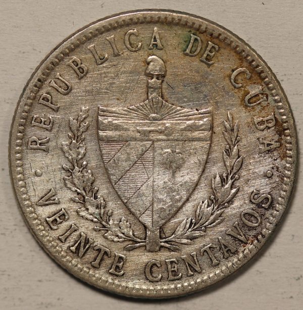 Cuba 20 Centavos 1949 Silver Coin GC866 - Image 2