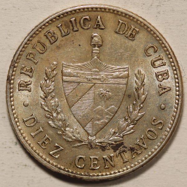 Cuba 10 Centavos 1949 Silver Coin GC867 - Image 2
