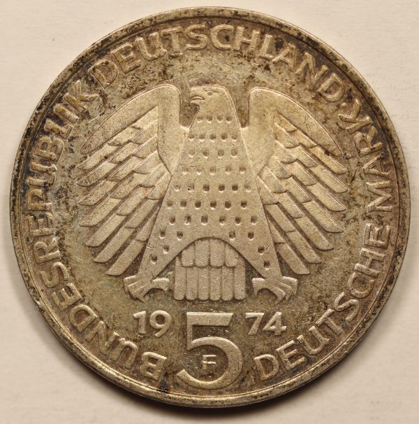 Germany 5 Mark 1974 Silver Coin GC876 - Image 2