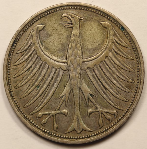 Germany 5 Mark 1951 J Silver Coin GC877 - Image 2