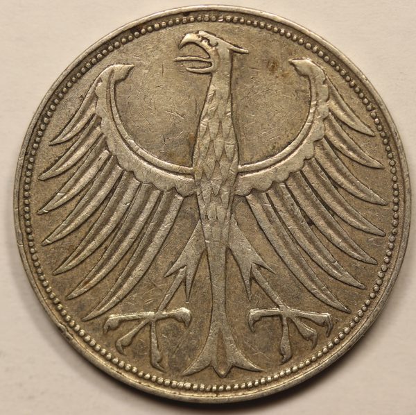 Germany 5 Mark 1951 J Silver Coin GC878 - Image 2