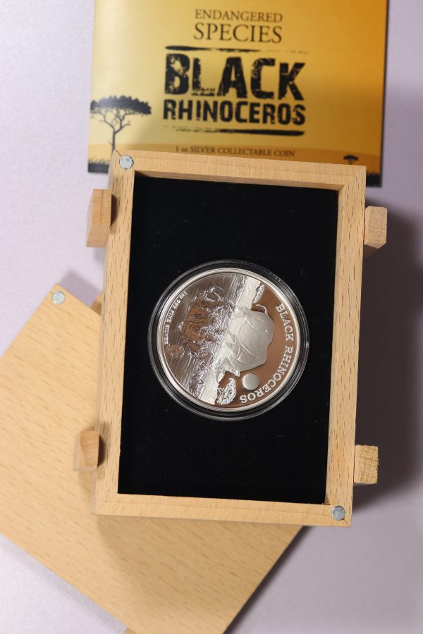Μαύρος ρινόκερος 2014 PROOF. 1 oz PURE SILVER 999 - Image 3