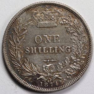Alternative view of Οne Shilling 1871 Victoria GC933