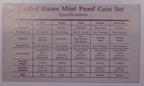 United States Mint Proof set 1988 s (Oxι ασημενιο) - Image 2